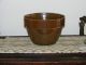 Antique Brown Stoneware Pottery Mixing Bowl Primitives photo 3