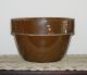 Antique Brown Stoneware Pottery Mixing Bowl Primitives photo 4