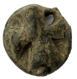 Roman Lead Amulet 15mm/ 3.  80g R - 197 photo