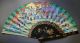 Huge 79 X 43cm 19th Century 1000 Faces Cantonese Chinese Ox Bone Lacquer Fan Fans photo 1