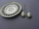 Antique Signed Persian Islamic 84 Solid Silver Dish + 2 Spoons 4.  8 Oz 137 Grams Middle East photo 8