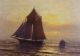Antique 19thc Otis S Weber Luminist Sunset Maritime Seascape Oil Painting Nr Other photo 3