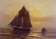 Antique 19thc Otis S Weber Luminist Sunset Maritime Seascape Oil Painting Nr Other photo 5