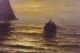 Antique 19thc Otis S Weber Luminist Sunset Maritime Seascape Oil Painting Nr Other photo 6