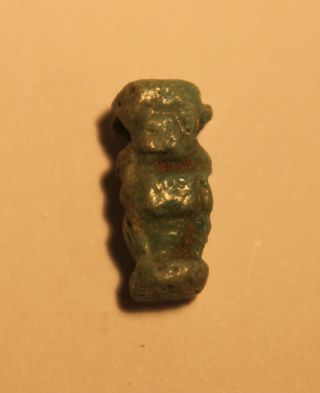 Ancient Egyptian Faience Amulet Ptah Seker 30th Dyn photo