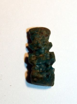 Good Ancient Egyptian Faience Amulet Bes 28th Dyn photo