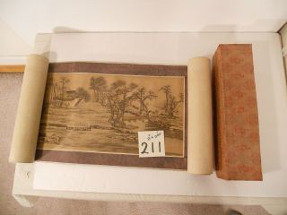 Early 20th Century Chinese Scroll With Box photo