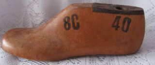 Antique Vintage Industrial Wood Shoe Mold C1945 Empire Branch U.  L.  Co.  Rochester photo