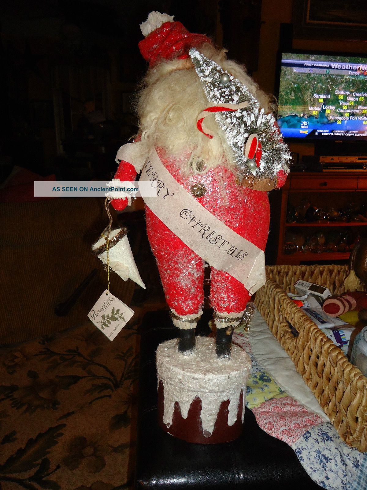 Vintage Standing Santa By Bethany Lowe Primitives photo