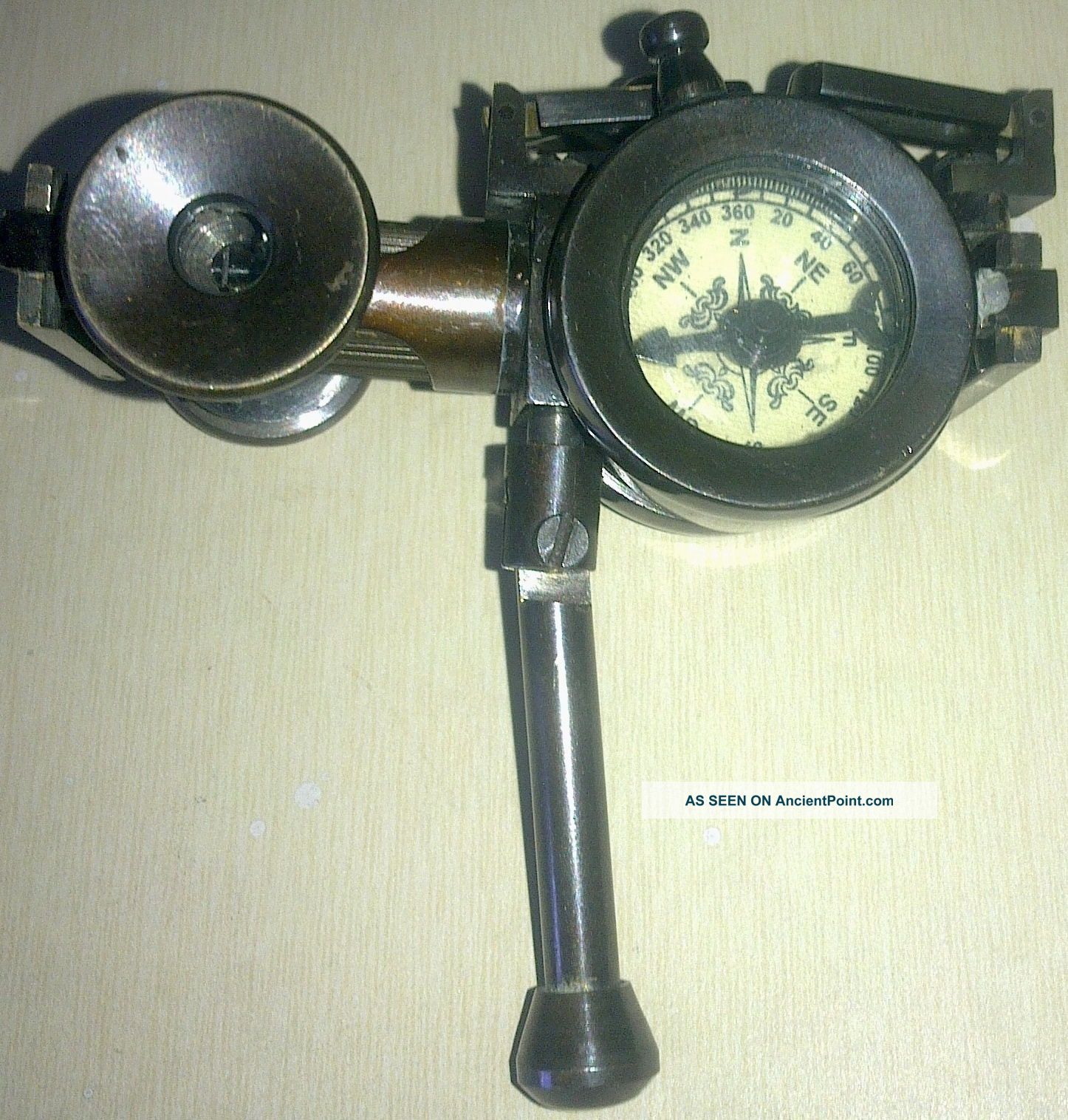 Brass 3x Antique Monocular Compass Collectible Replica Pocket Binocular Telescopes photo