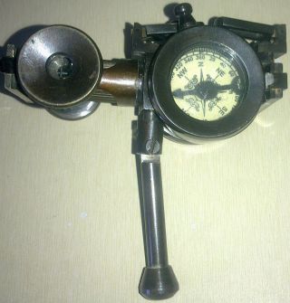 Brass 3x Antique Monocular Compass Collectible Replica Pocket Binocular photo