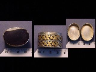 Islamic Silver Decorated Box Circa 10th - 12th Century A.  D. . photo