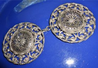 Vintage Ornate Metal Clasp/buckle For A Coat.  Robe,  Dress,  Cape,  Etc. photo