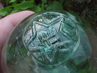 Glass Float Star Marked Seal Button photo