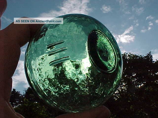 Japanese Glass Float Green Marked L L L Fishing Nets & Floats photo