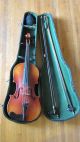 Antique Antonius Stradivarius German 4/4 Violin & 2 Bows Tiger Maple Back String photo 1
