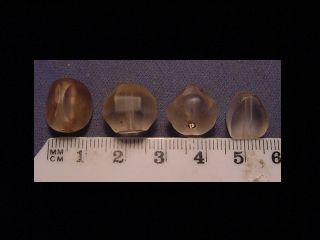 Four (4) Different Roman Crystal Beads Circa 100 - 400 A.  D. photo