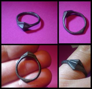 Medieval Bronze Finger Ring photo