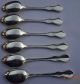 Reed&barton Sterling Silver Vintage 6 Dessert Spoons Serving Design For The Navy Reed & Barton photo 1