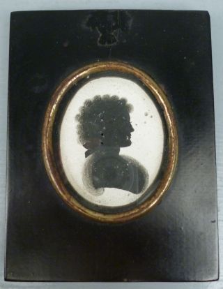 Antique English Silhouette Portrait On Plaster Likely John Miers - Georgian photo
