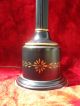 Vintage Colonial Black & Gold Stenciled Tole Table Lamp Toleware photo 1
