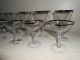 Vintage Fostoria Crystal Silver Rim Wine Glasses - 12 Pc - Fab Mid Century Design Stemware photo 2