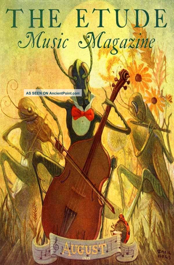 Fa 1929 Grasshopper Band Music Cello Flute Violin Poster Other photo