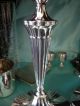 Pair Tall Exquisite Tiffany Art Nouveau Sterling Fluted Candlesticks & Box Candlesticks & Candelabra photo 4