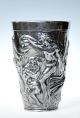 Antique German Hand Embossed Silver 4½”h Wine Beaker Cup By Th.  Heiden Munich Germany photo 3