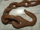 Vintage Forged Steel Chain And Hook Primitives photo 1