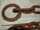 Vintage Forged Steel Chain And Hook Primitives photo 2