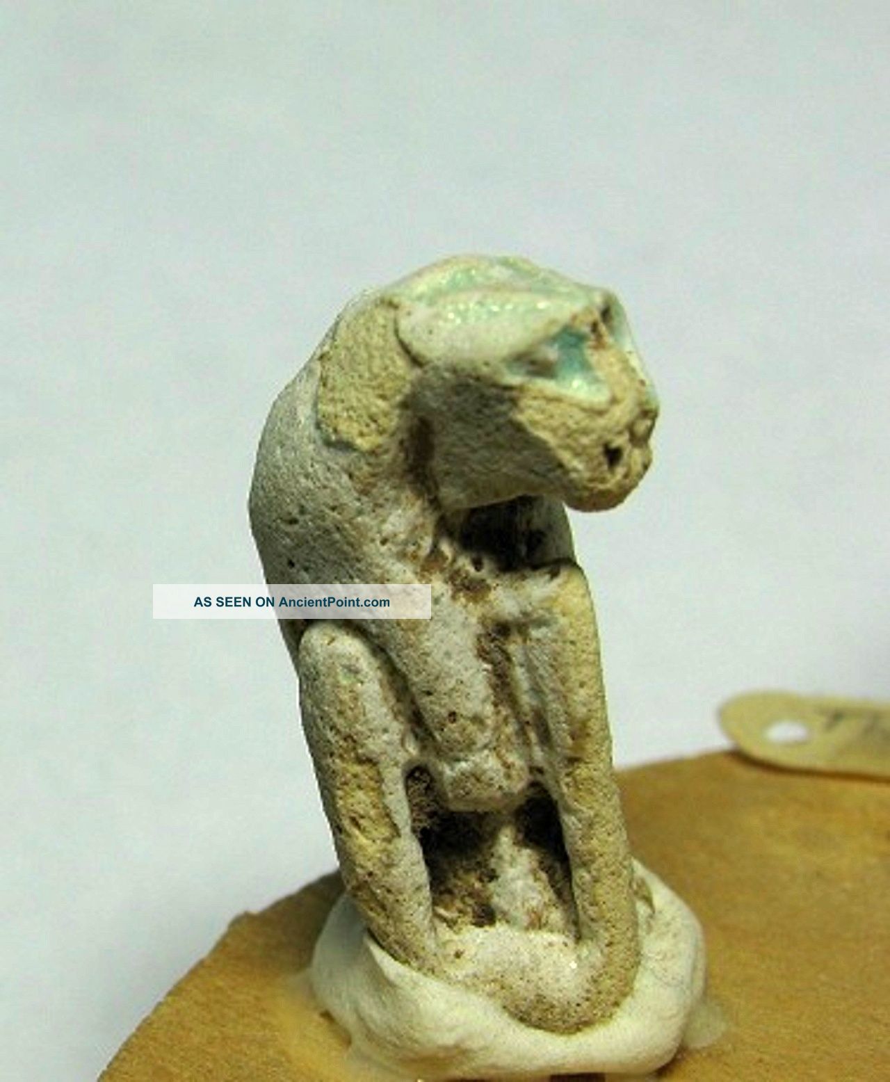 Rare Ancient Egyptian Goddess Sekhmet Faience Amulet Philip Mitry Collection Egyptian photo