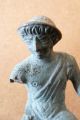 Antique Seated Bronze Figurine Mars? Roman? Bronze Antiquity Mask Statue Bc Ad Roman photo 5