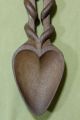 Antique Hand Carved Folk Art Heart & Anchor Sailor’s Valentine Spoon Nr Folk Art photo 3