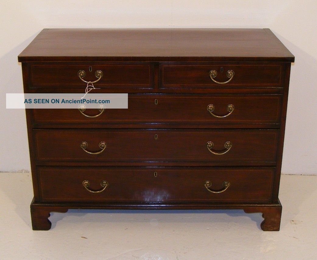 Good Quality Antique Mahogany & Inlaid Chest Of Drawers Pre-Victorian (Pre-1837) photo