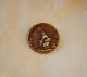 Rare Old Brass Picture Button - The Fisherwoman Buttons photo 2