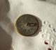 Rare Old Brass Picture Button - The Fisherwoman Buttons photo 3