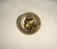 Old Brass Picture Button - Girl With A Straw Hat Buttons photo 2