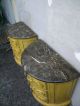 Pair Of French Painted Marble - Top Bombay - Shape Commodes By Comitia Molina 1628 Post-1950 photo 2