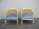 Pair Of Mid - Century Barrel Shape Caned Side By Side Chairs 2780 Post-1950 photo 1