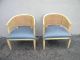 Pair Of Mid - Century Barrel Shape Caned Side By Side Chairs 2780 Post-1950 photo 2