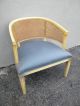 Pair Of Mid - Century Barrel Shape Caned Side By Side Chairs 2780 Post-1950 photo 3