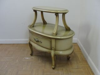 French Decorator 2 Tier Lamp End Table B photo