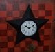Pattis Ratties Primitive Rustic Tin Barn Star Wall Clock Great Gift Idea Primitives photo 1