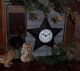 Pattis Ratties Primitive Rustic Tin Barn Star Wall Clock Great Gift Idea Primitives photo 2