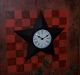Pattis Ratties Primitive Rustic Tin Barn Star Wall Clock Great Gift Idea Primitives photo 5