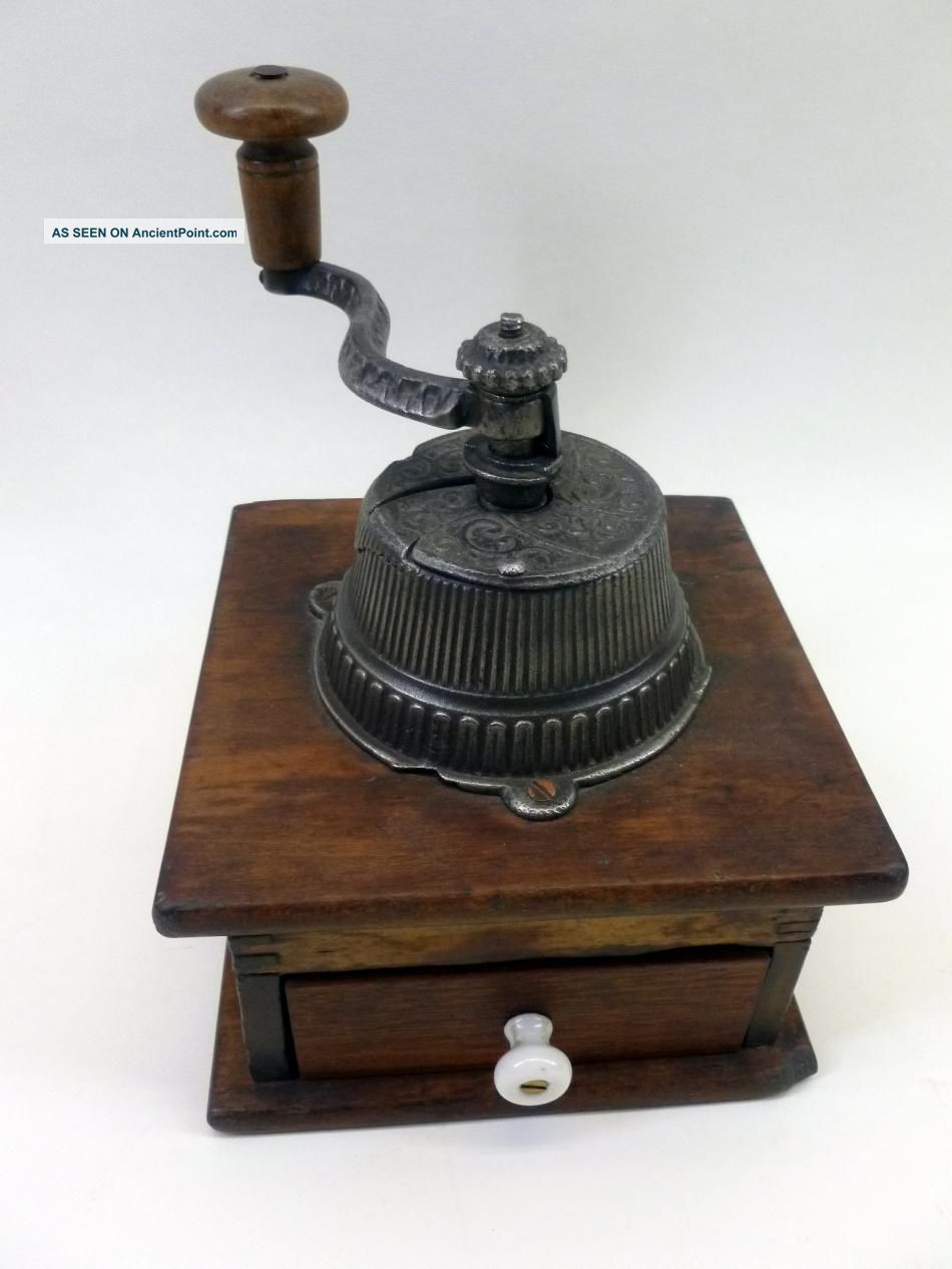 Antique Peck Stow & Wilcox International No.  350 Box Mill Coffe Grinder Primitives photo