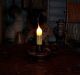 Primitive Antique Vtg Style Bronze Quaker Candle Lamp Light Lite Copper Primitives photo 3