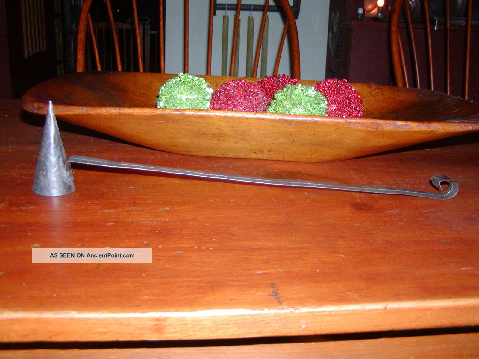 Primitive Early 18th C Style Witches Hat Tin Candle Snuffer 16 