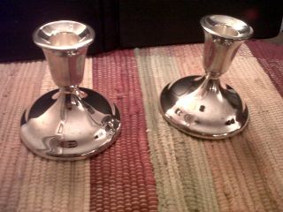 Wm A.  Rogers Silverplated Candlestick Holders Candlesticks Console photo